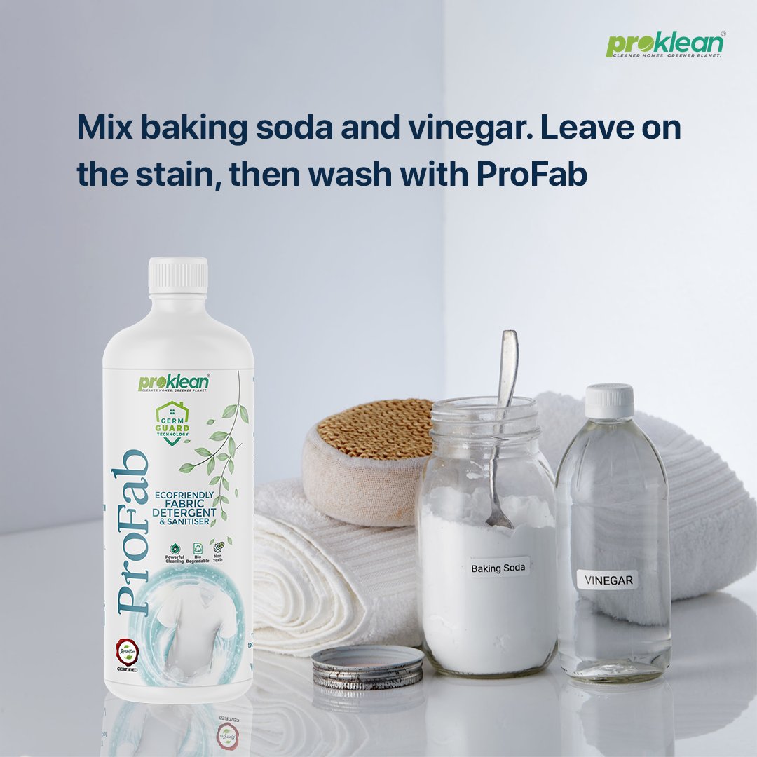 ProkleanT's tweet image. Got a stubborn stain on your favorite shirt? Here&apos;s a simple spot treatment that&apos;ll make them vanish! ✨
 
#proklean #prokleangreen #prokleanindia  #diyhacks #cleaning