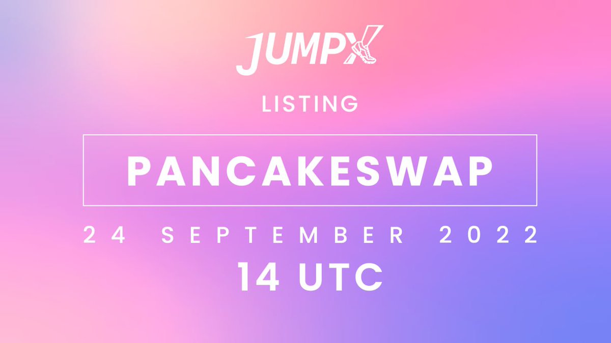 JumpxRun's tweet image. 🏆 We will list on Pancake swap at 14:00 UTC today (24 September 2022)

🔥 Trade: pancakeswap.finance/swap?outputCur…

🔥 Chart: poocoin.app/tokens/0x84a0f…