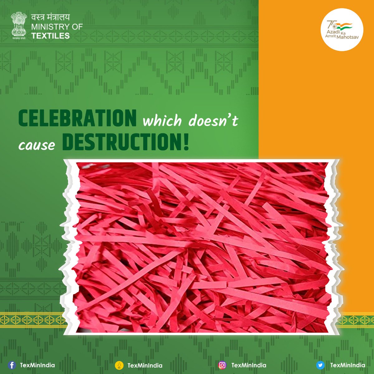 TexMinIndia's tweet photo. Every celebration is incomplete without breathtaking decoration. Right? But who says it is mandatory to use plastic items to get the vibes? Use Confetti poppers, these are cost-effective and recyclable.
#banplastics #GoGreen https://t.co/BSLfJmJGQ6