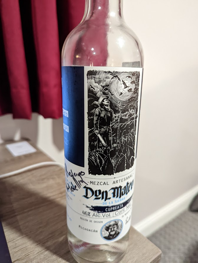 _BCT_'s tweet photo. The #NatBatConf began with an evening with @rodrigomedellin. After a special showing of The Batman of Mexico followed by a Q&A, the evening included a tasting of Bat Friendly Don Mateo Mezcal which raised funds for Kate Barlow Award and Bat Friendly project. https://t.co/1cULKNenjV
