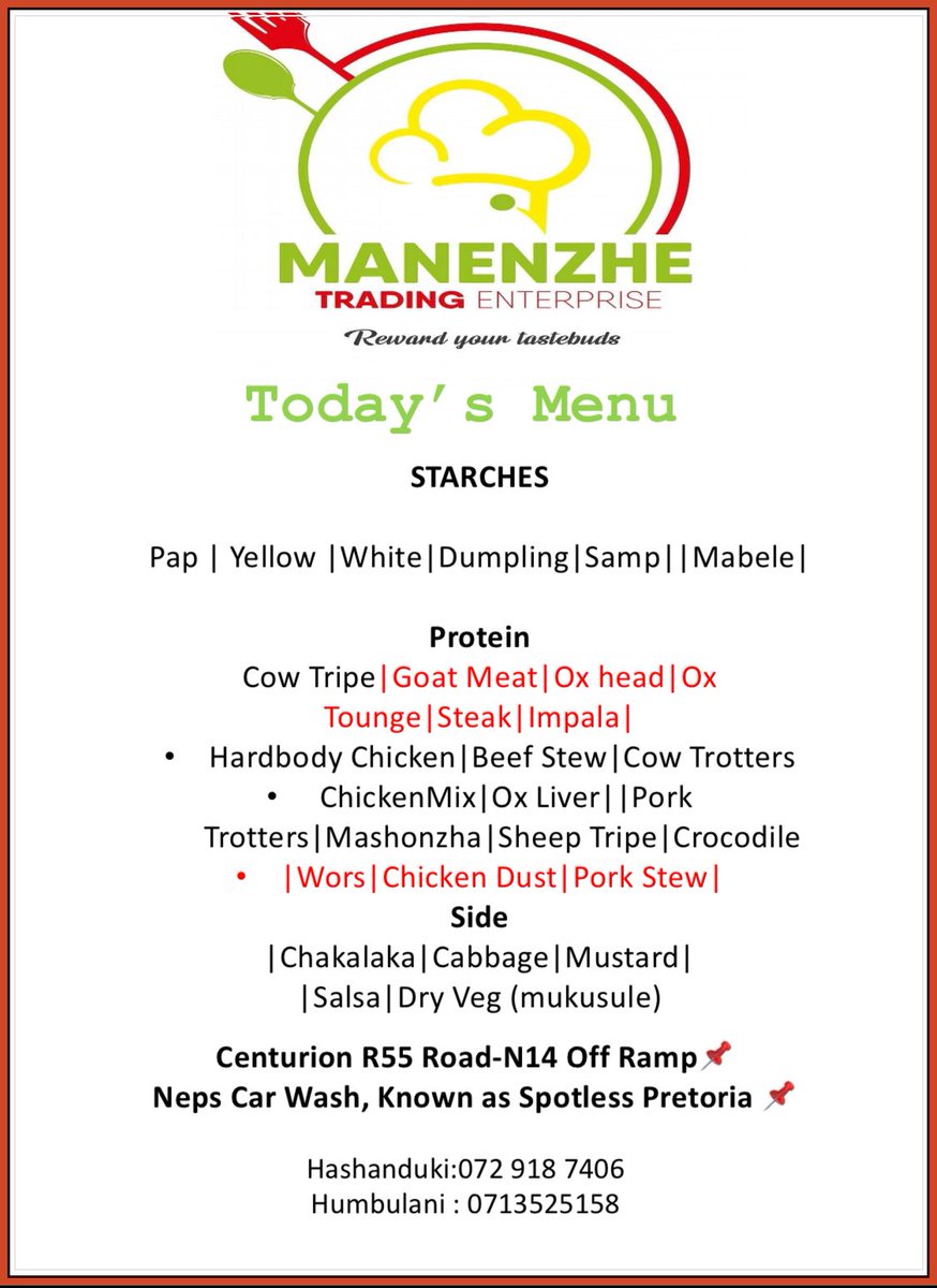 zwidenyapT's tweet photo. #VhuvhambadziDrive
#MveleleNaMaitele
#GraciousGivers
#TheFamousCaravan
Today's menu, plus there will be free cocktails. Khunyeleli! https://t.co/2sIJNjSLxe