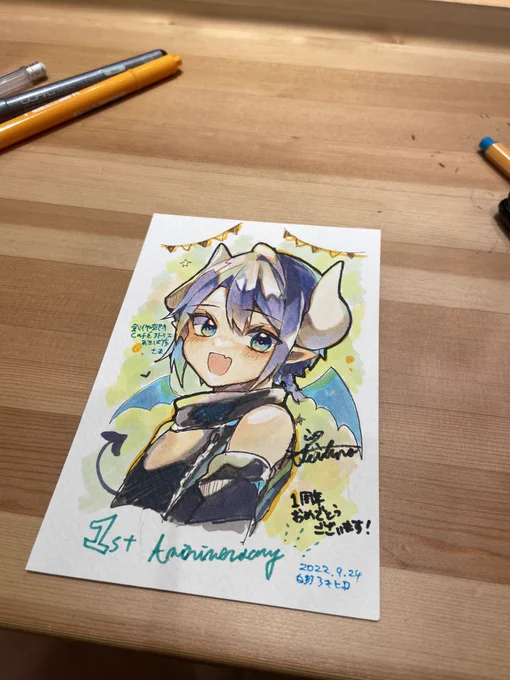 本日うどん粉さんと『創作空間café アトリエ あきば店』様(  )にお邪魔してきました!久々のアナログで緊張しました…!でもワイワイやりながら絵を描く時間って楽しいですねあっという間で学生時代を思い出しました 