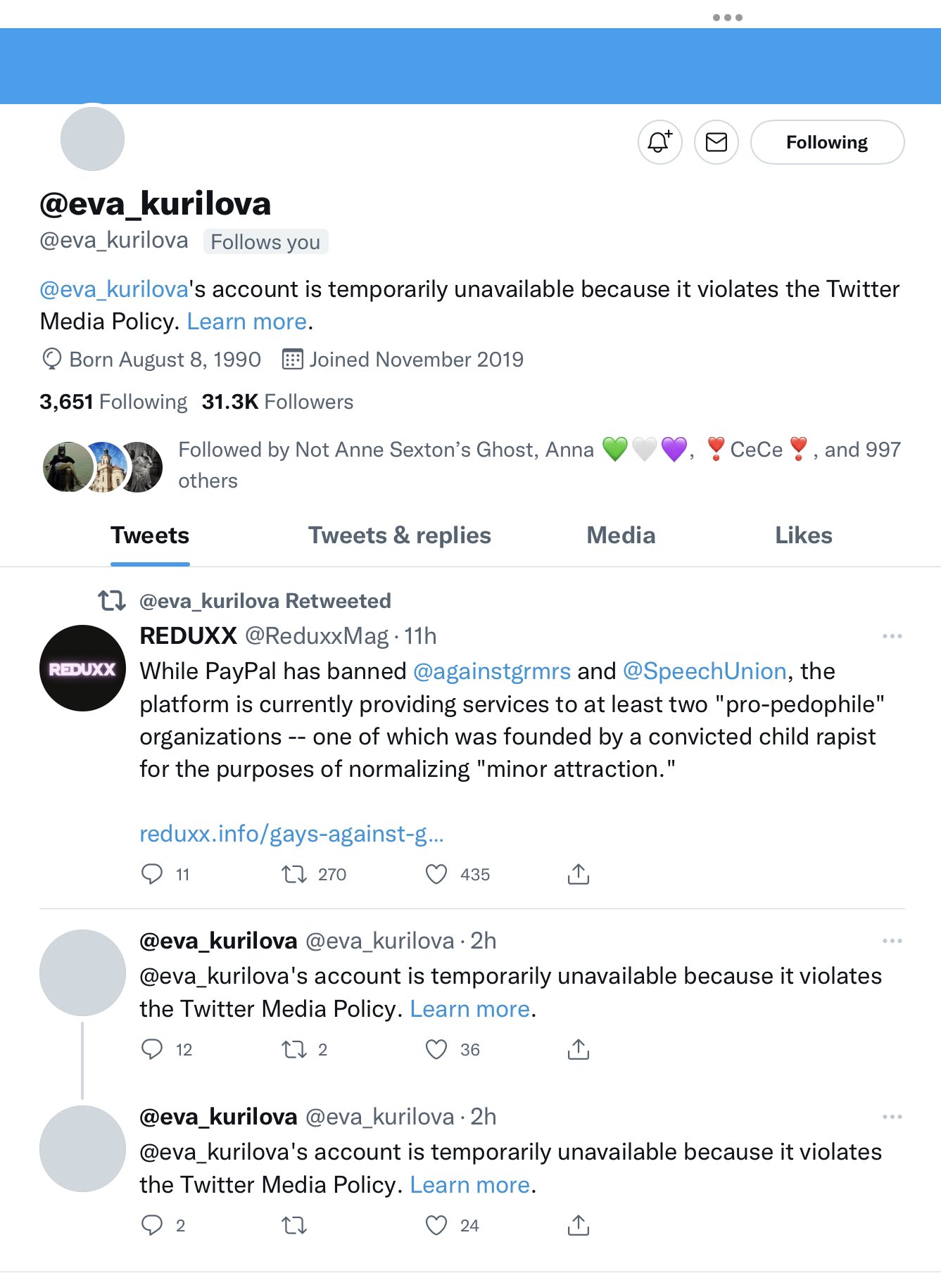 Natasha chart on twitter eva kurilova canada s preeminent lesbian