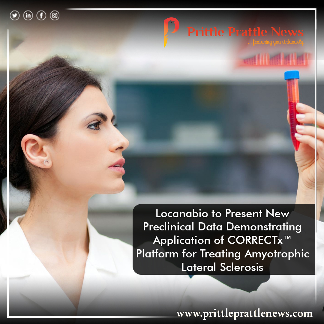 prittle_prattle's tweet photo. Locanabio to Present New Preclinical Data Demonstrating Application of CORRECTx™ Platform for Treating Amyotrophic Lateral Sclerosis.
#Locanabio #preclinical #Demonstrating #Application #correctx #Platform #Amyotrophic #medicines #health
@locanabio
https://t.co/iFlOWCUpBx https://t.co/90qvNoLMVs