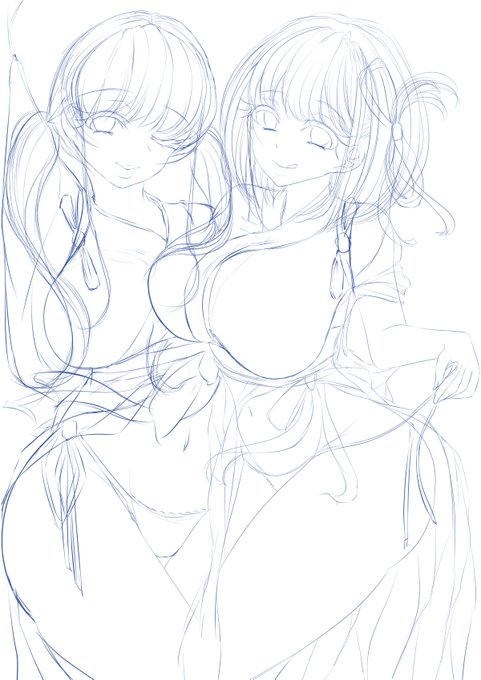 #このタグを見た人はラフ画とその完成絵を見せる 
#リコリコ 