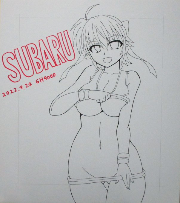 リリパナイ色紙、最後にスバルん描いてます～ 