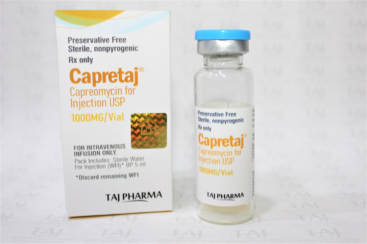 TAJPHARMACEUTI1's tweet photo. #Capreomycin #injection is used together with other medicines to treat tuberculosis (TB) in patients who have received other medicines that did not work well. Capreomycin is an aminoglycoside antibiotic that works by killing bacteria or preventing their growth.
#Capretaj #Generic https://t.co/5mmbpbeQQ8