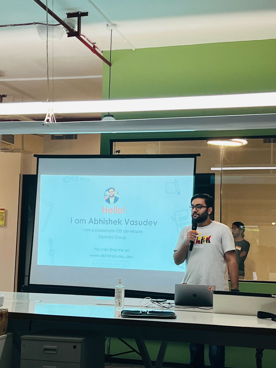 It's time for a lightening talk⚡️ 

We have Abhishek Vasudev talking about his Rollercoaster Journey as an iOS Developer.

#SADelhiMeetup