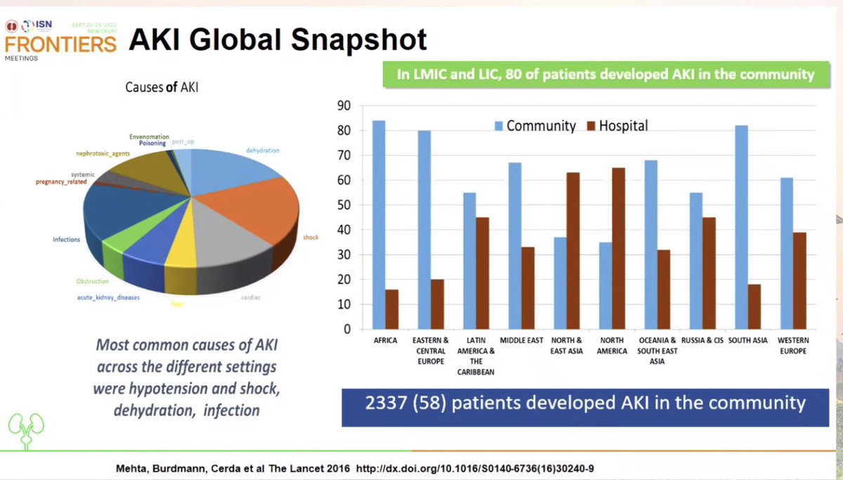 VinBhargava's tweet photo. #ISNFrontiers Prof R N Mehta 0by25; community acquired AKI is most rampant worldwide : more so in LMIC/LIC @AnandhUrmila @nephromythri @smritisinha29 @divyaa24 @WomenNeph_india @ISNkidneycare https://t.co/GCuBLh5NBS
