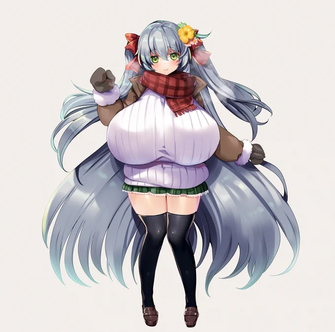 以前Skeb依頼にて描かせていただいた過去最大規模のおっぱいを持つ娘さんですが、こちらは非常に大きいながらも可愛らしいバランスを保って描けたと思う
自画自賛 