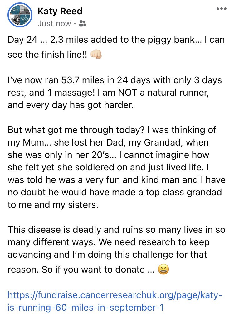 ktsheffa's tweet photo. Day 24 of my run challenge 

Still not getting any easier but it helped to think of my Mum ❤️🤍 

https://t.co/pFpyaHC3LI https://t.co/76uLVjfRbH