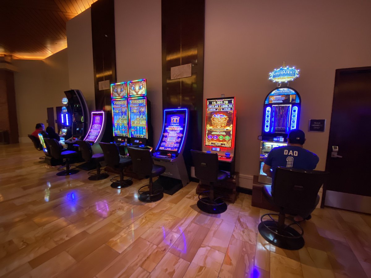 VitalVegas's tweet photo. Silver Strike deets @RedRockCasino. Two machines near the loyalty club desk, sports-themed tokens. https://t.co/X3d79MPb3B