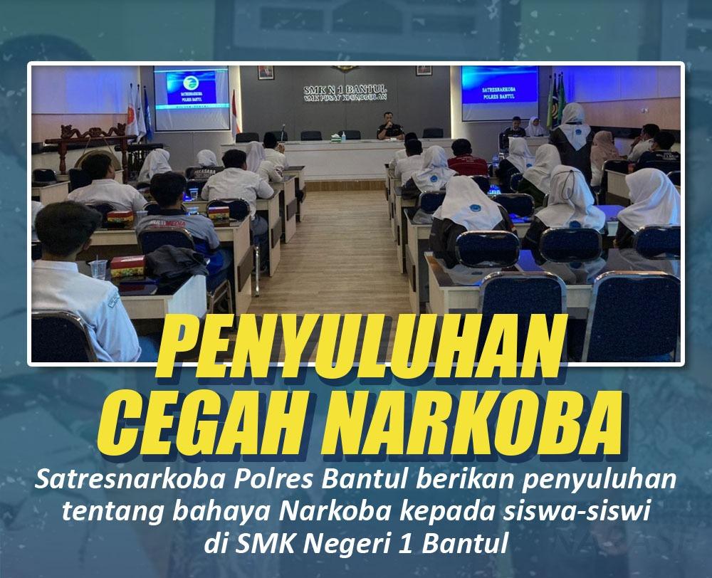 Polres bantul beri penyuluhan cegah narkoba
#EdukasiSosialisasi
Bersama Cipta Ketertiban