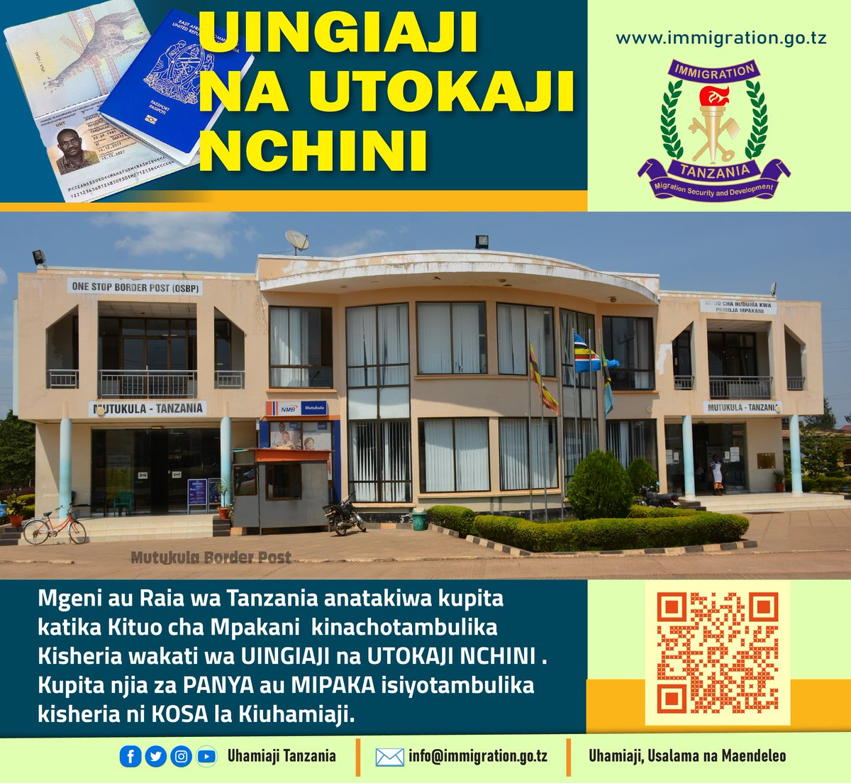 UhamiajiTz's tweet photo. #Elimika
#eBorderManagementSystem
#ePassport
#eVisa
Zingatia Sheria wakati wa Kuingia na Kutoka Nchini https://t.co/DMlUsgsc9b