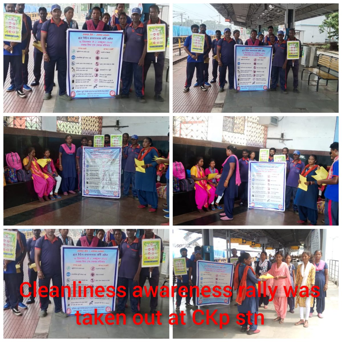 DRMCKP's tweet photo. Chakradharpur Division observing Swachhata Pakhwara from 16.09.2022 to 02.10.2022
@DycenhmS
#ser #Indianrailways 
#SwachhRail 
#SwachhataPakhwara https://t.co/H2qWuhzhD9