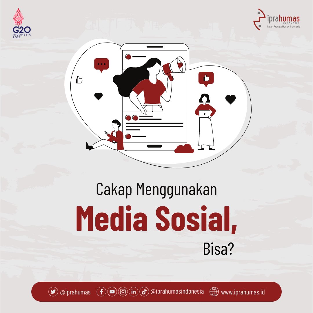 Iprahumas's tweet photo. Halo #RekanHumas
Di era serba digital ini, kita pasti tidak luput dari penggunaan media sosial. Lantas bagaimana caranya kita agar tangkas dan bijak dalam menggunakan media sosial?
Yuk, simak tips Masmin berikut ini ya!
#Iprahumas
#PranataHumas https://t.co/tADq6cbnI0