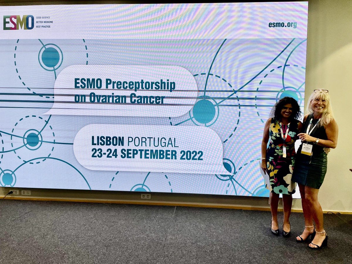 Delighted to co-chair @myESMO preceptorship Ovarian cancer with Isabelle Ray-Coquard. Great talks and networking with young oncologists and experts. Thank you for excellent clinical case discussions! See you at ESMO Gynae cancer Congress feb 2023!
