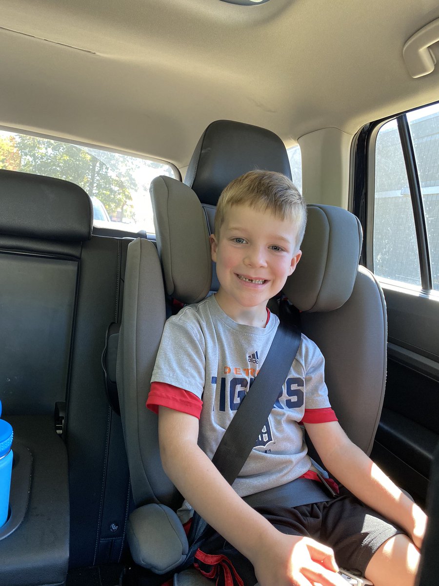 MTSchip's tweet image. Heading to the big city. This guy is pumped for his first @tigers game tonight and first @Lions game tomorrow!
