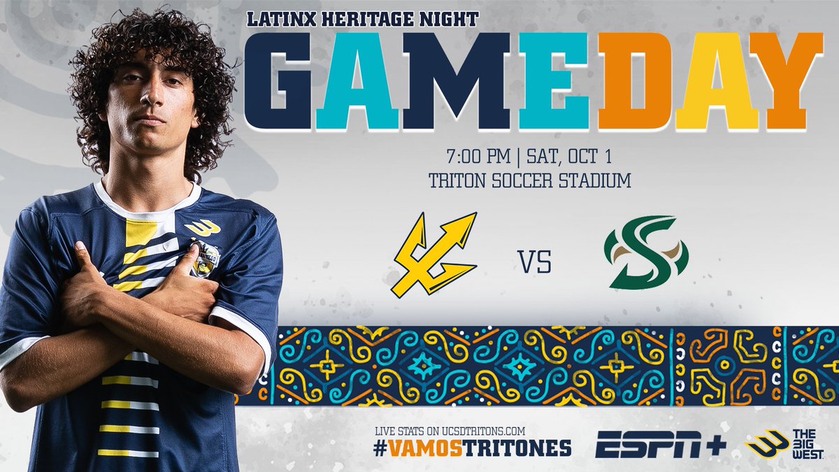 𝐓𝐨𝐧𝐢𝐠𝐡𝐭, we are back 🏠 under the lights! 🤩 
Join us in celebrating Latinx Heritage Night with special 𝘝𝘢𝘮𝘰𝘴 𝘛𝘳𝘪𝘵𝘰𝘯𝘦𝘴 signs 🙌 

⚽ 𝟕 𝐏𝐌
🖥️ es.pn/3Rr1Wz9
📊 bit.ly/3skCNv6

#VamosTritones | #GoTritons 🔱