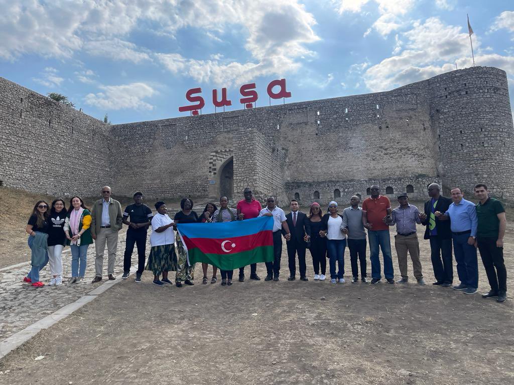 UNESCO_AZ's tweet photo. #Day6 #CapacityBuildingProgram for #AfricaNatCom22
The Secretaries-General of 14 #African countries' #UNESCO #NationalCommissions visited #Shusha city - the cultural capital of #Azerbaijan, the pearl of #Karabakh. https://t.co/QeXCulAVZp