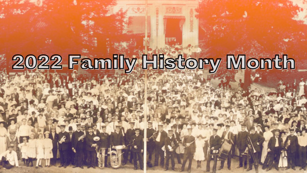 Happy #FamilyHistoryMonth everyone! We have an entire month planned of daily activities to encourage you to use this month to pursue, preserve, and present your #familystories. 

Click here to see our full list of Family History Month activities: bit.ly/3E8tq9T