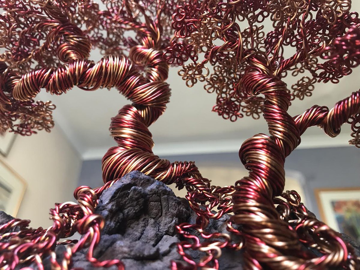 Mist8kofficial's tweet photo. Upward views of my workπ²π . #wireart #wiretree #Sculpture #art #bonsai https://t.co/EMsntJLVGU