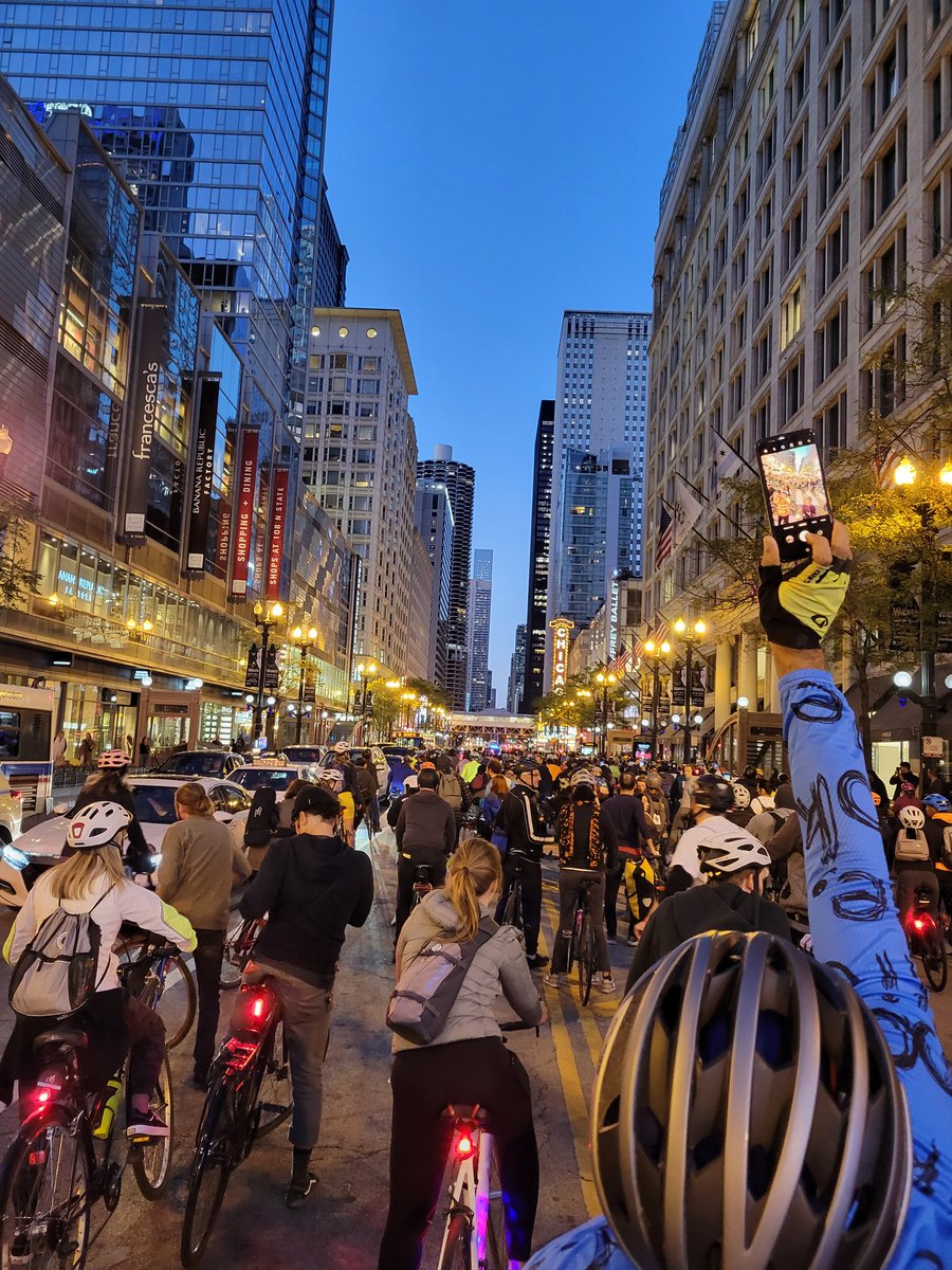 What_ShihSaid's tweet photo. A few years ago I decided to start biking again after an accident in college. It was slow going (and still is scary for me), but I biked 200+ miles last month and just participated in my first @ChiCritMass. Feeling proud and excited! https://t.co/XPoVgPumSz