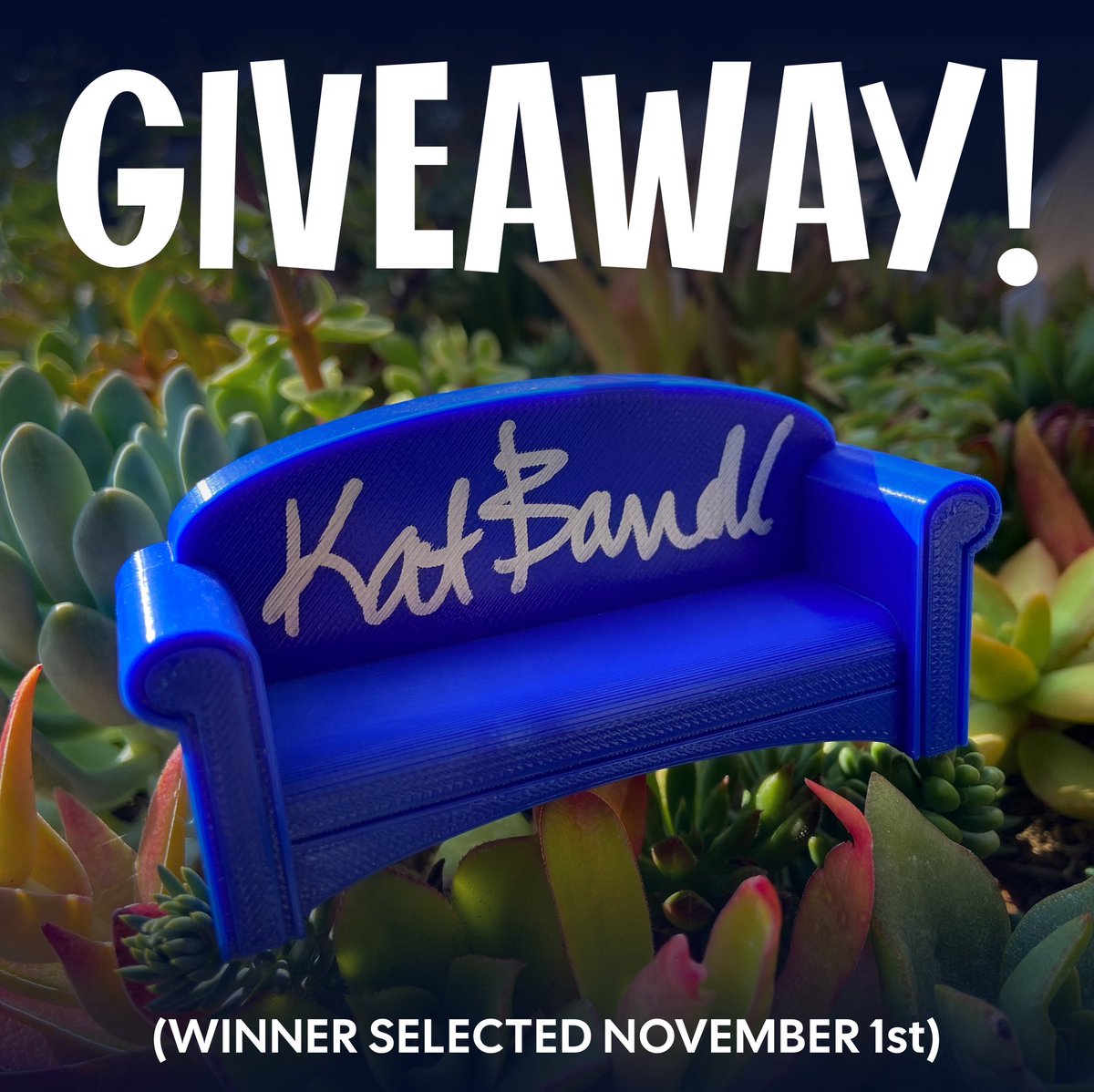 Hot4Haught's tweet photo. 🚨GIVEAWAY🚨

Everyone who places an order (no matter how small) from my shop before the end of October will be entered to win this Tiny Blue Couch signed by Kat Barrell!

🔗 https://t.co/Xo950d98Dz

#WynonnaEarp #BringWynonnaHome https://t.co/8FTry1PASv