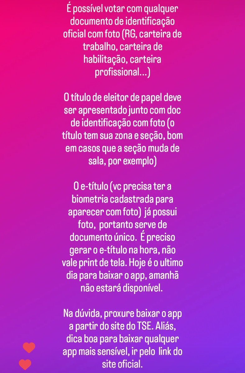 adrisn's tweet photo. Como que vota? Leva RG, leva título, leva um "bom dia" pro mesário (sim!)?Make festa da democracia great again!

Tira-dúvidas do TSE completão: https://t.co/qkqtuSlhdo https://t.co/9Xzw6Oqjv0