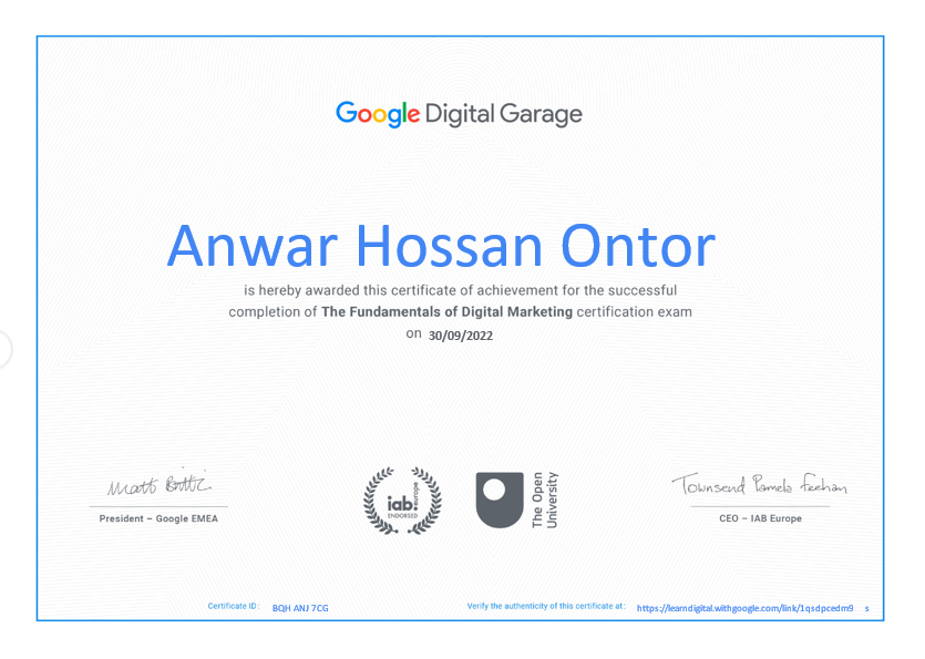 Apantor465's tweet image. Certificate from google 
#digitalmareting
#googlemarketing