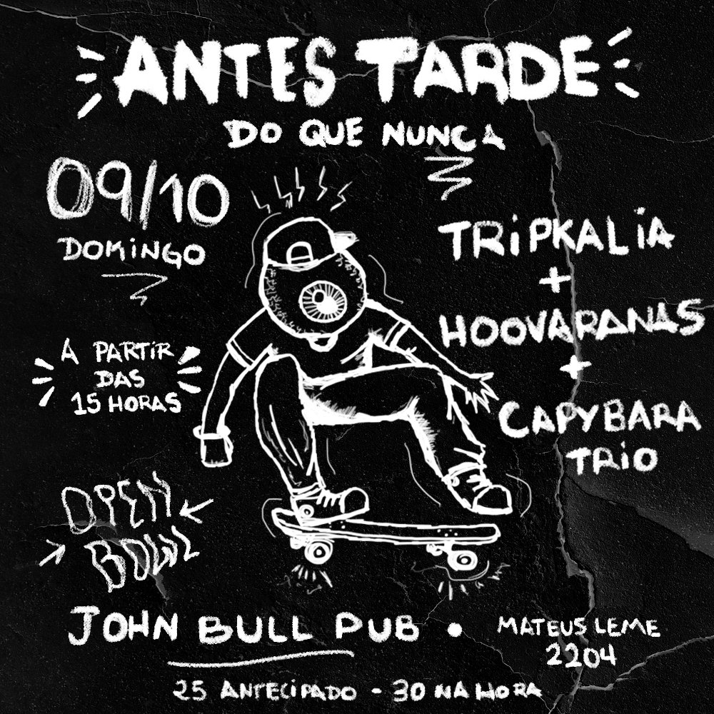 hoovaranas's tweet photo. Alô Curitiba!!!
Domingo que vem 09/10 vamos tocar no John Bull Pub junto com os nossos irmãos da Tripkalia e Capybara Trio!
Tá rolando ingresso antecipado pelo link abaixo, não mosca e garante o seu pra esse rolezão insano!
https://t.co/aKFQFOHoV7
///
🎨 @esferavi https://t.co/7GqxfN3kzx