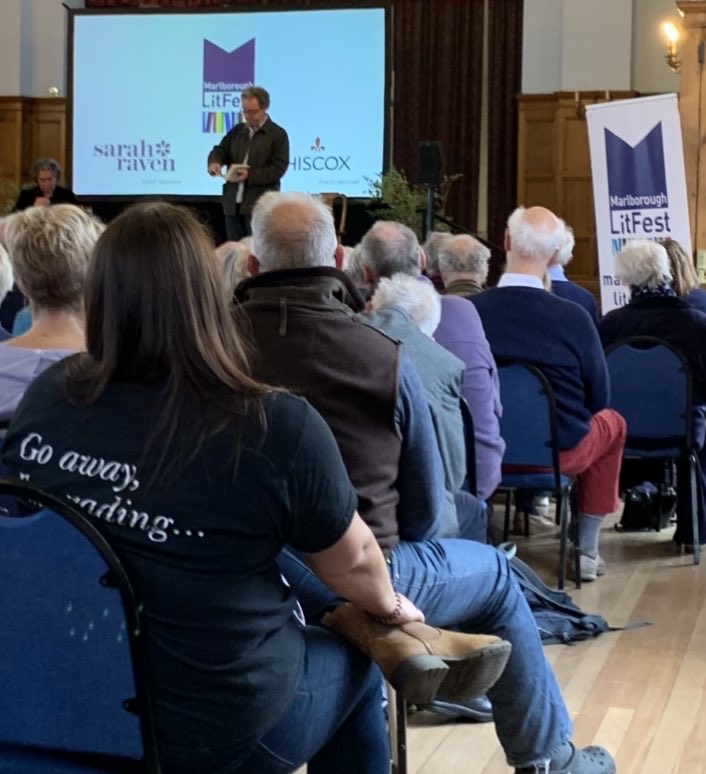 MarlbLitFest's tweet photo. ⁦@RevAndrewRumsey⁩ and ⁦@periphyseon⁩ in conversation about the church as a community especially how it responds to a sense of crisis (institutional or personal) #MLF2022 https://t.co/M6V8Vnyh3n