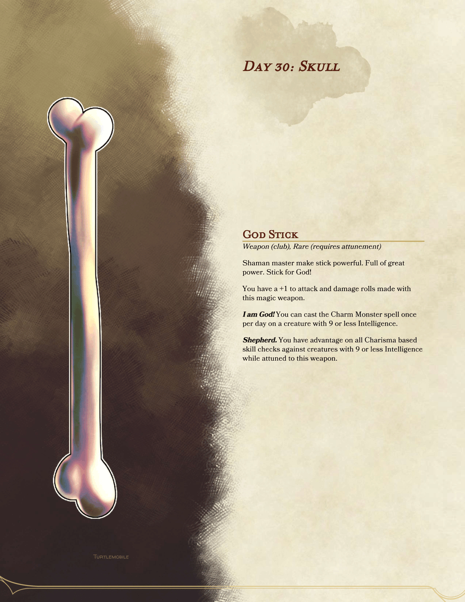mobile_turtle's tweet photo. #swordtember #swordtember2022  #dnd
Day 30 - Skull https://t.co/vQBoOy95oD