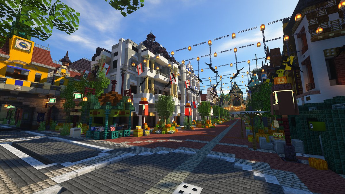 EPMResortFR's tweet photo. Ça y est ! 🙌 #Halloween a commencé sur @EP_Minecraft ! 👻 Savez-vous combien de citrouilles décorent notre serveur ? 🎃 #Minecraft #EPatHome https://t.co/hV1KrNN2Vw