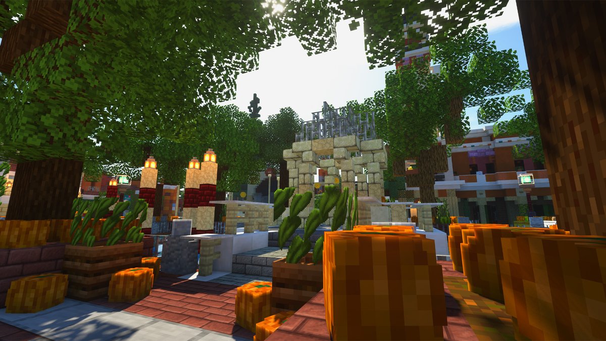 Ça y est ! 🙌 #Halloween a commencé sur @EP_Minecraft ! 👻 Savez-vous combien de citrouilles décorent notre serveur ? 🎃 #Minecraft #EPatHome