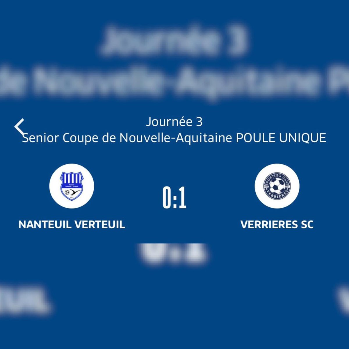 EntenteV's tweet photo. 3ème tour de la Coupe de Nouvelle - Aquitaine 🏆🔥

Le Dimanche 25 Septembre, l’ENV recevait Verrières pour leur entrée en Coupe de Nouvelle - Aquitaine. 

Après plusieurs occasions manquées, nos bleus et blancs ce sont inclinés 0-1 contre Verrières. https://t.co/FasEUJ7zC9
