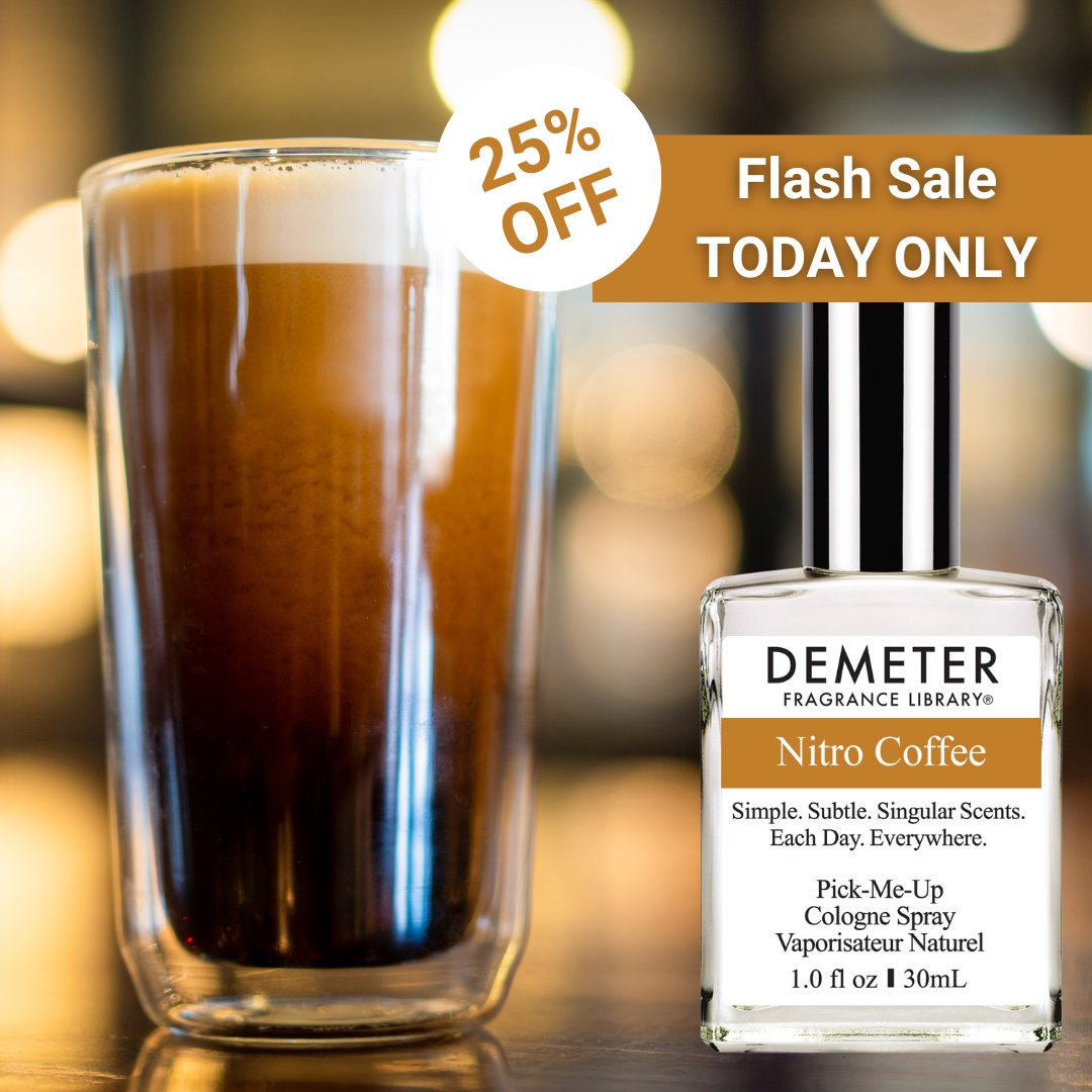 DemeterCEO's tweet photo. Get motivated with the smells of Fresh Brewed Coffee, Nitro, Espresso, and Condensed Milk! ☕All fragrance products 25% off today only at https://t.co/IBt1t13jWA! #Saturday #motivation #coffee #espresso #demeter #demeterfragrance #smellgood #smellunique https://t.co/RXq8QqRpbo