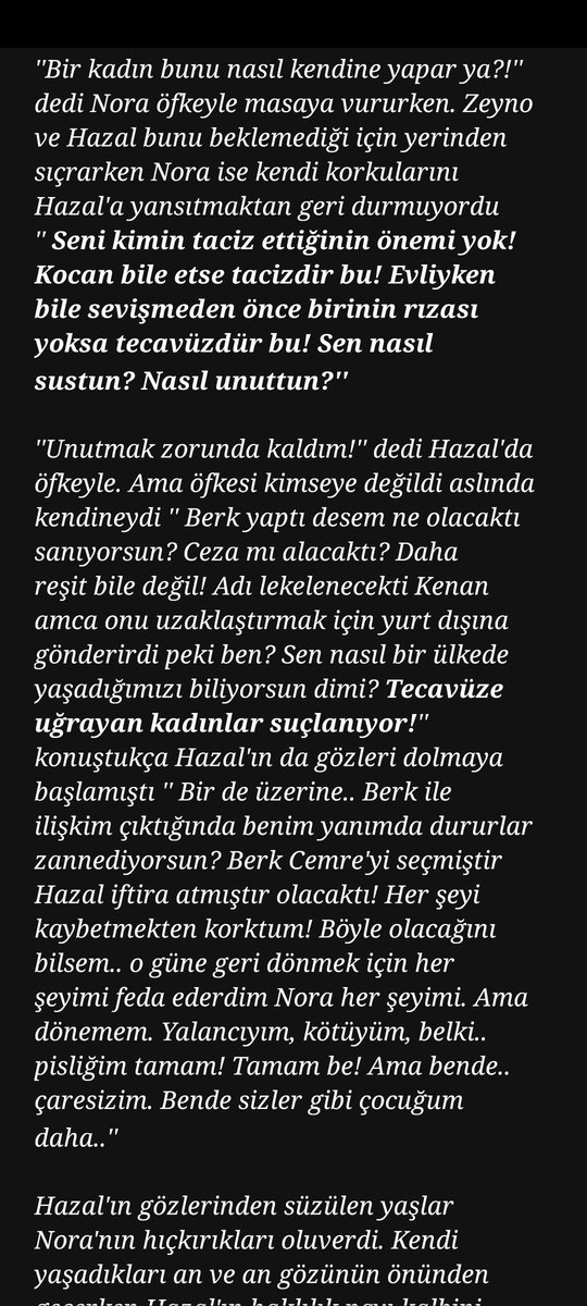 SenanurCevik's tweet photo. Hazal karakterini para için değil de bu Ülkede ki "taciz de tecavüz de kadınlar suçludur" psikolojisi yüzünden saklamış olarak yazsalardı olmaz mıydı? Neyse ki hikaye de bu şekilde ilerliyoruz 🙏🙏
#EgZey #norber #ecçag #arhaz https://t.co/1lKp2cEp8y