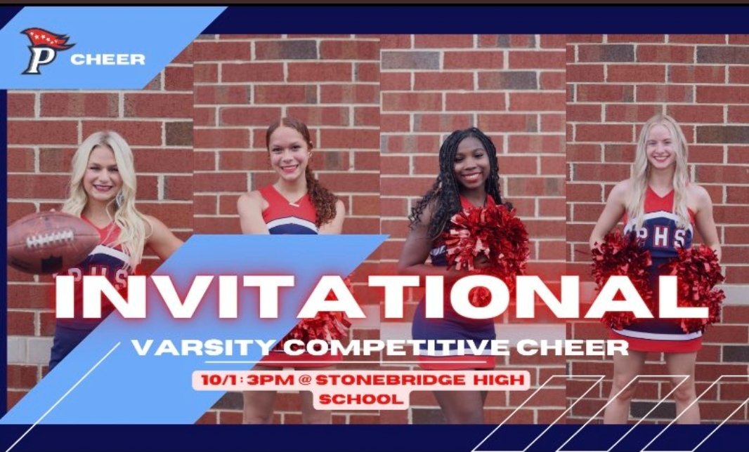 Patriothscheer1's tweet photo. And rounding out our very busy week, Comp is competing for the 2nd time this week! Sending Good Luck Vibes Pioneers โค๏ธ๐
#anothertimetoshine #letsgetit #3rdcomp #phscompcheer #season22 https://t.co/nrqT507GZk