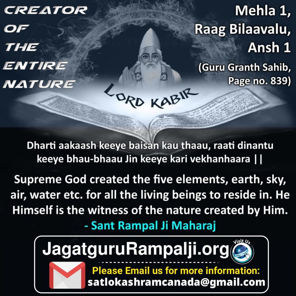 KelshanManju's tweet photo. #EveryChildMatters
God Kabir Sahib Ji is the Creator of all the Universes(Brahmands) Supreme God, the creator of all, the master of the lineage and the Omniscient God, is Kavir Dev(Liberator God Kabir Sahib Ji) only, who appeared on a lotus flower in a pond named Lahar Tara in... https://t.co/qCjdKHGnCX