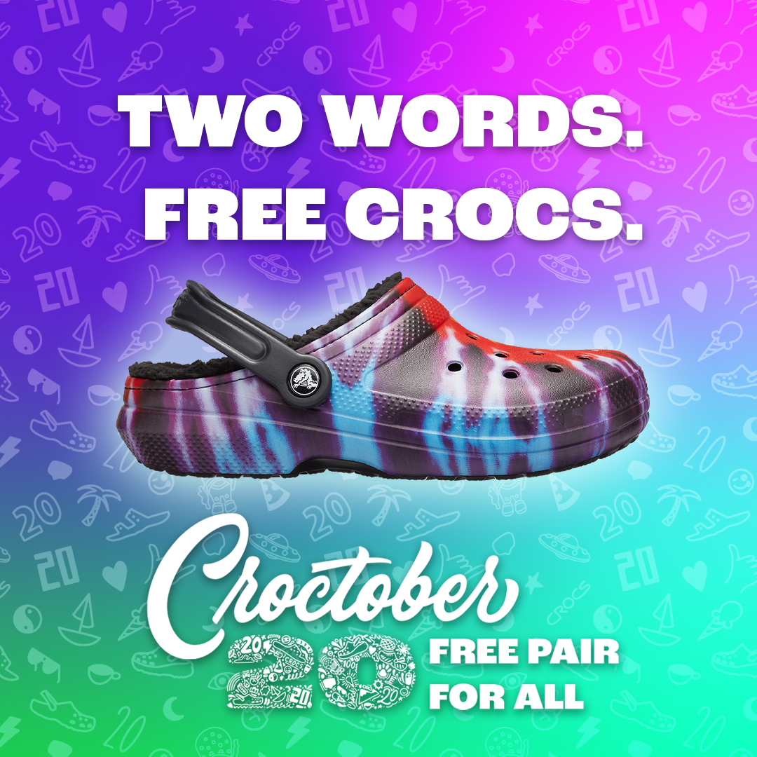 Crocs on Twitter: "We're kicking off with ✨free✨ Crocs for our fans! (Or if you're not a fan, are you tempted enough join Croc side?) Here's 🐊 Enter daily