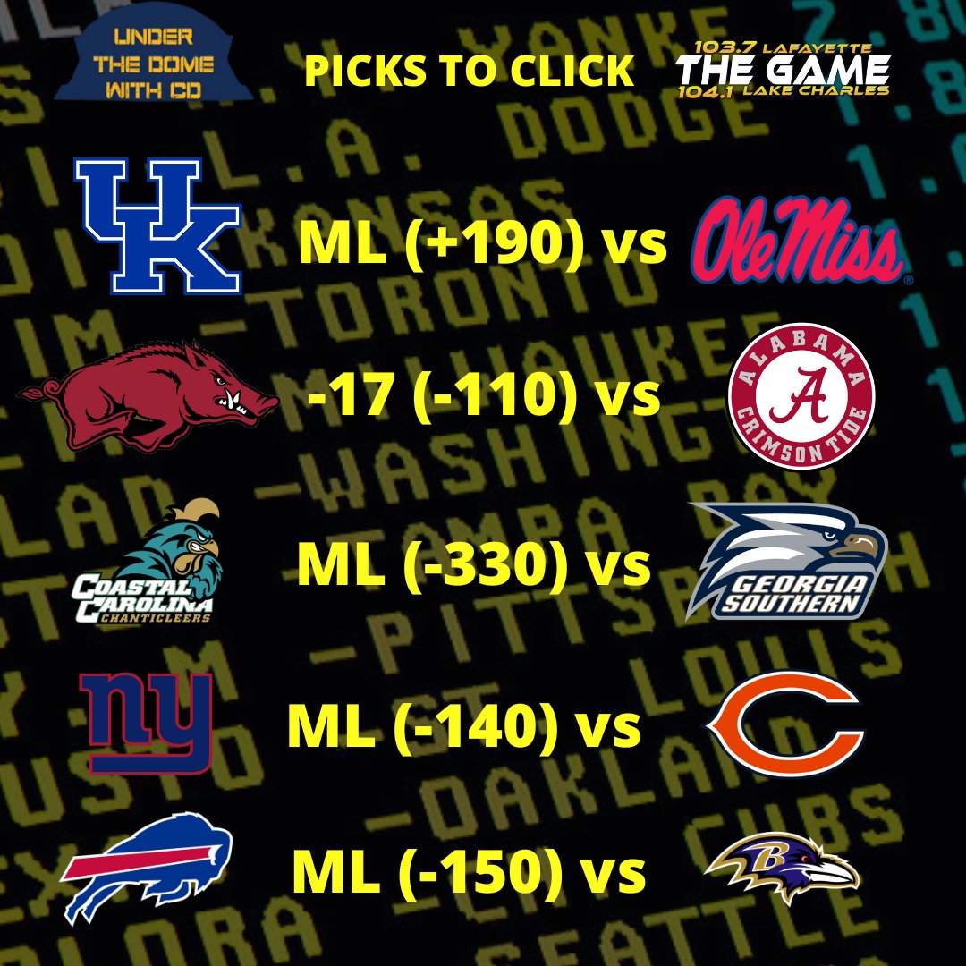 UndertheDomeCD's tweet photo. Here's @clintdomingue's picks to click for this weekend! https://t.co/N47z3Ki7bG