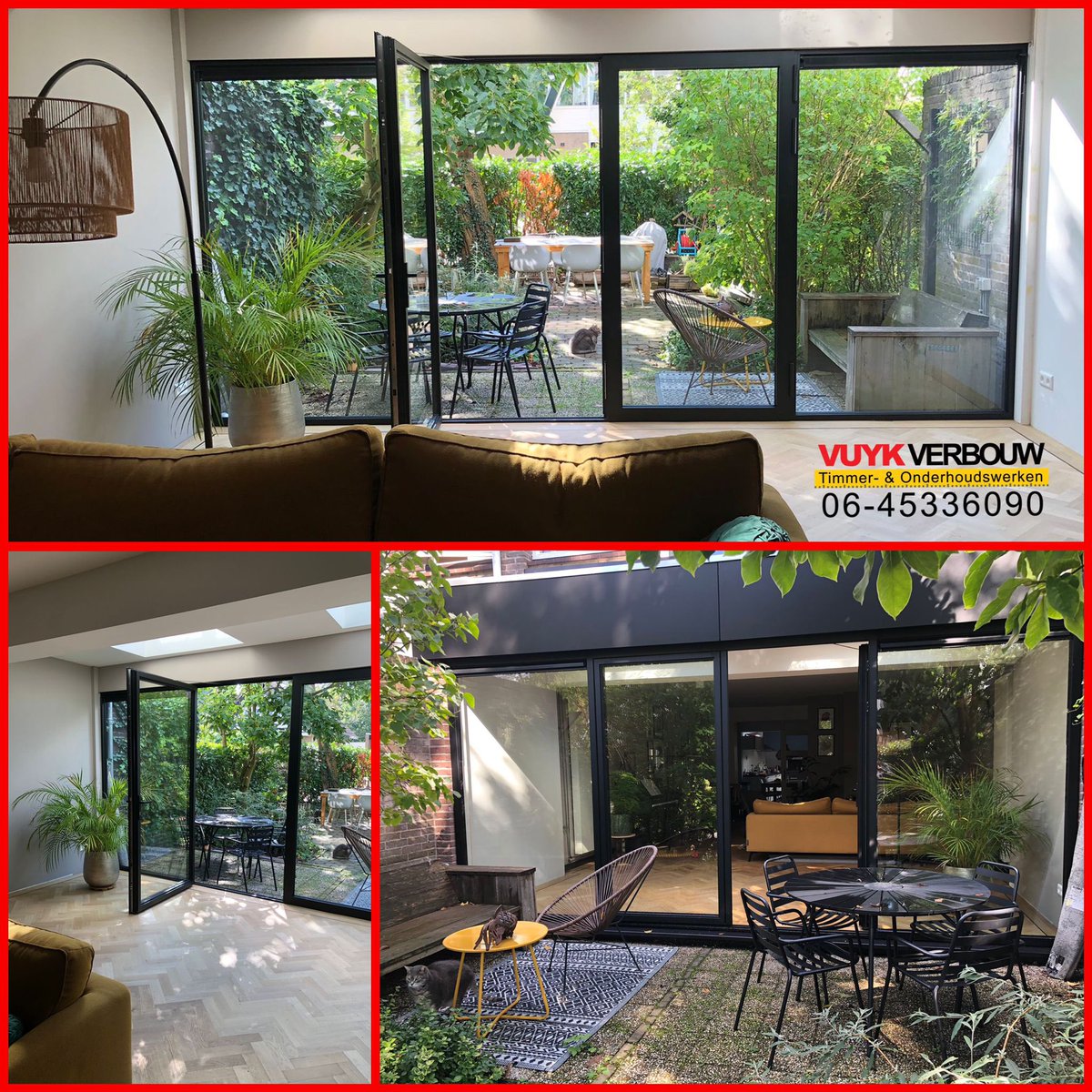 ✨Recent een mooie opdracht in #Schiedam afgerond. #Dakkapel en uitbouw gemaakt. De #uitbouw is voorzien van twee glazen lichtstraten. De aluminium pui heeft een slank profiel. 🔨 

Ook interesse? Neem contact op via 🌍 VUYKVERBOUW.nl ✨