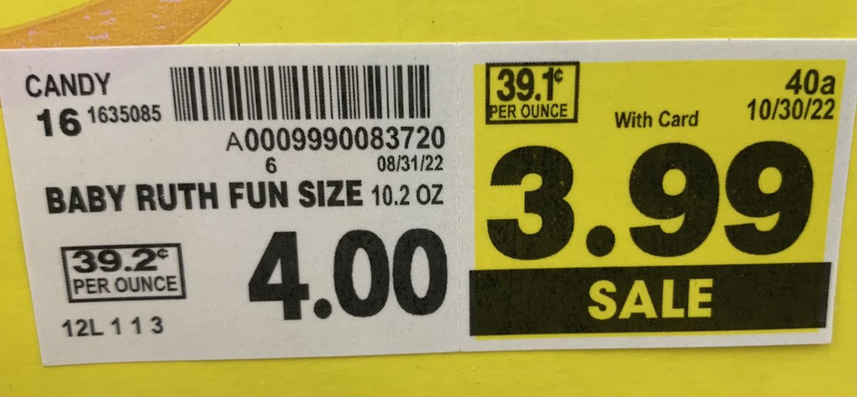 RonnaRubin's tweet photo. ⁦⁦@kroger⁩ has the TRICK part of trick or treat down. https://t.co/lLKFmBihAo