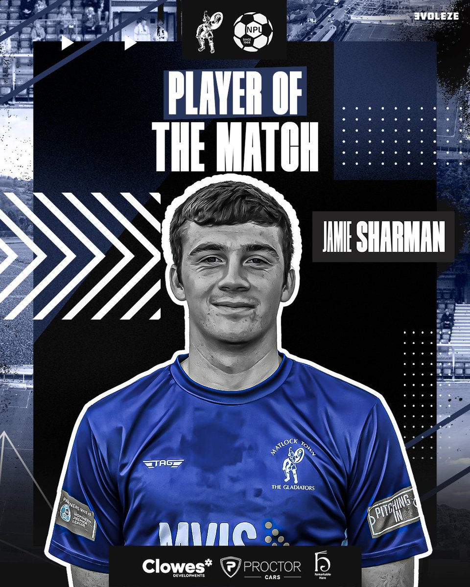 Matlock_TownFC's tweet photo. Your @DerbyBrewingCo Sponsors Man Of The Match is defender Jamie Sharman! https://t.co/nHWHDZZZJA