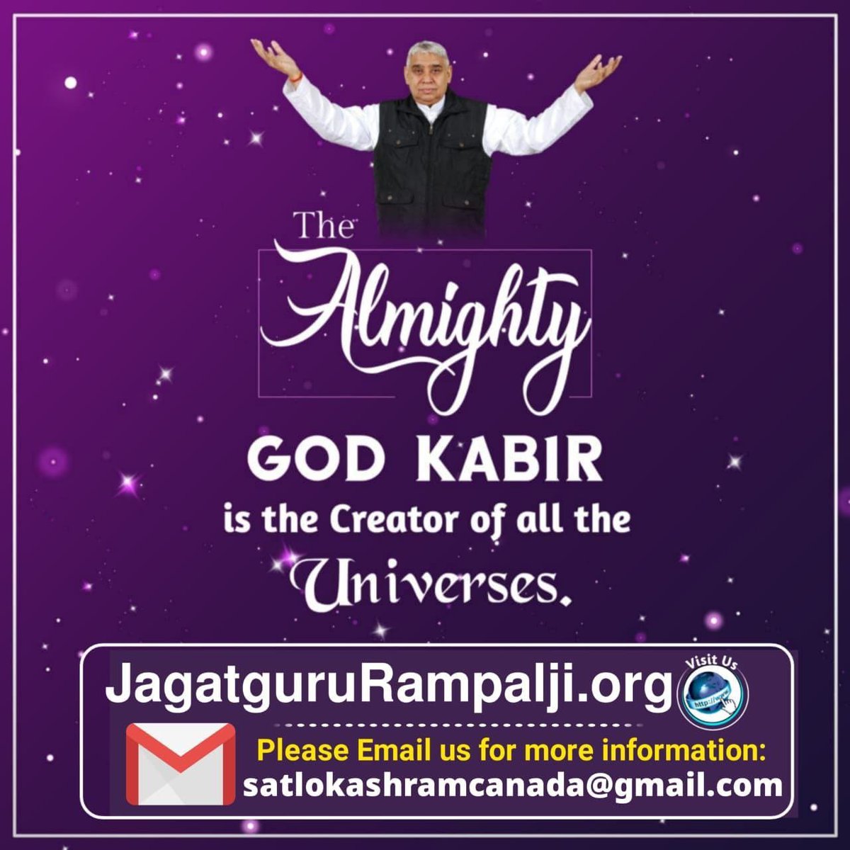 💠The Almighty God Kabir Sahib Ji is the Creator of all the universes. He is the Immortal God and the liberator of all the souls. - Saint Rampal Ji Maharaj #EveryChildMatters