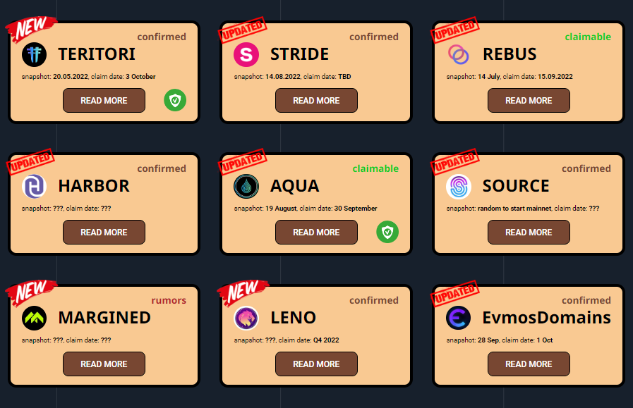 Cosmos Pug (@cosmospug) on Twitter photo Update <a href="/cosmos/">Cosmos - The Interchain ⚛️</a> #Airdrops
Trading $Rebus postponed due to <a href="/osmosiszone/">Osmosis 🧪</a> lbp issue. <a href="/AquaOnJuno/">Aqua DAO (Powered by $WATR)</a> claimable. Harbor airdrop for many chains. $TORI claimable in 2 days
details➡️ cosmospug.com/airdrops?show=…
Thanks telegram family for helping to stay ❤️ active set our #Juno node Update <a href="/cosmos/">Cosmos - The Interchain ⚛️</a> #Airdrops
Trading $Rebus postponed due to <a href="/osmosiszone/">Osmosis 🧪</a> lbp issue. <a href="/AquaOnJuno/">Aqua DAO (Powered by $WATR)</a> claimable. Harbor airdrop for many chains. $TORI claimable in 2 days
details➡️ cosmospug.com/airdrops?show=…
Thanks telegram family for helping to stay ❤️ active set our #Juno node
