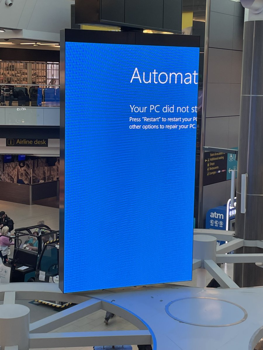 aaronhinchion's tweet photo. Have you ever been anywhere with a screen that didn’t require the PC to be restarted? https://t.co/ER4S0zq4Vd