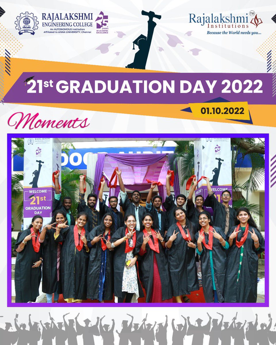 myrecchennai's tweet photo. MEMORIES THAT WILL LAST FOREVER ✨

The students celebrated their graduation day with great fanfare 🎊

It was a memorable event that will be remembered for years to come 💫

#rec #graduationday🎓 #recians #graduation2022 #graduation #memoriesforlife #Rajalakshmiinstitutions https://t.co/LiPDXGrsEW