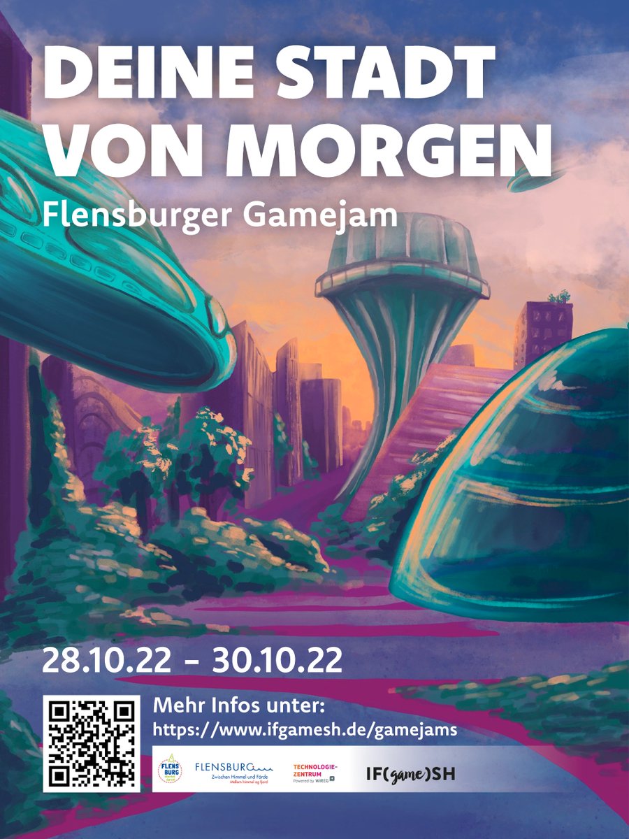 Wie sieht deine Stadt der Zukunft aus? 🏙 Zeig es uns beim Flensburger “Deine Stadt von Morgen” #gamejam! 🤩 48 Stunden lang entwickeln wir gemeinsam im Technologiezentrum Spiele! 🎮 Sei mit uns am 28.–30. Oktober dabei! 😊

Alle Infos gibts unter ifgamesh.de/gamejams ✨